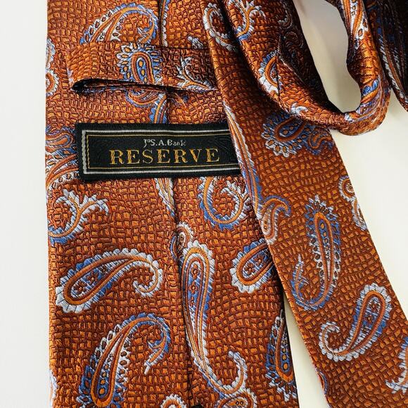JOS. A BANK RESERV SILK PAISLEY PRINTED MEN'S NECK TIE 3.25 x 58 CLASSIC - Picture 1 of 2